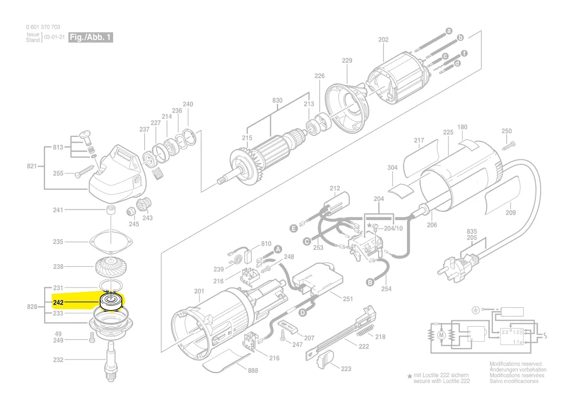 Roulement à billes réf. 3 600 905 069 BOSCH